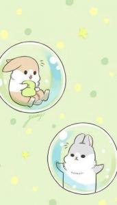 卡通壁纸：可爱呆萌的兔子-第11张-宠物相关-宝佳网