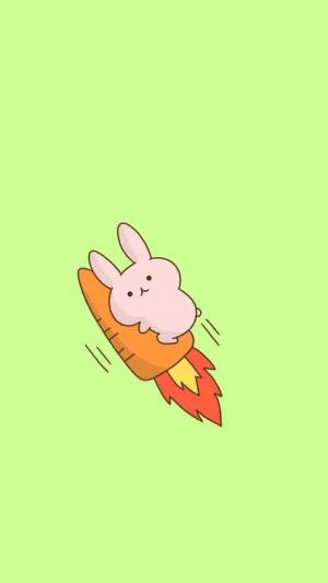 卡通壁纸：可爱呆萌的兔子-第14张-宠物相关-宝佳网