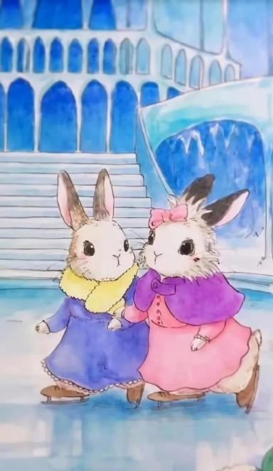 卡通壁纸：可爱呆萌的兔子-第30张-宠物相关-宝佳网