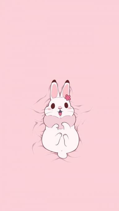 卡通壁纸：可爱呆萌的兔子-第69张-宠物相关-宝佳网