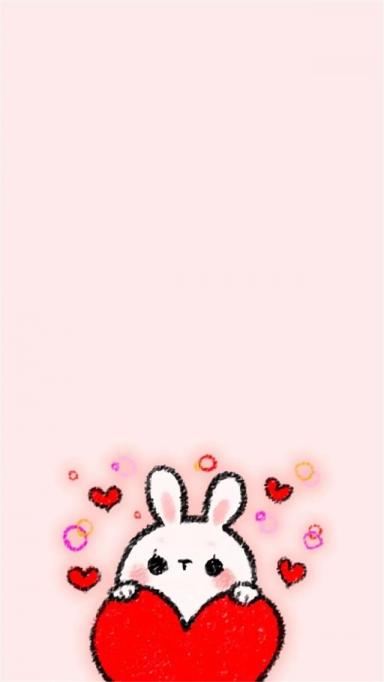 卡通壁纸：可爱呆萌的兔子-第92张-宠物相关-宝佳网